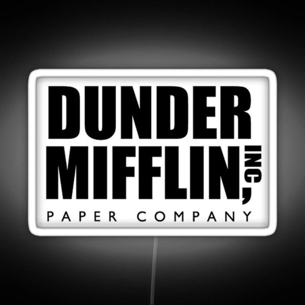 The Office Dunder Mifflin Logo RGB Neon Sign