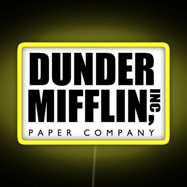 The Office Dunder Mifflin Logo RGB Neon Sign