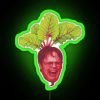 Dwight Schrute's Beets Logo in Neon Sign Color