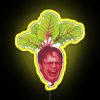Dwight Schrute's beet-farming pride displayed on an RGB neon sign.