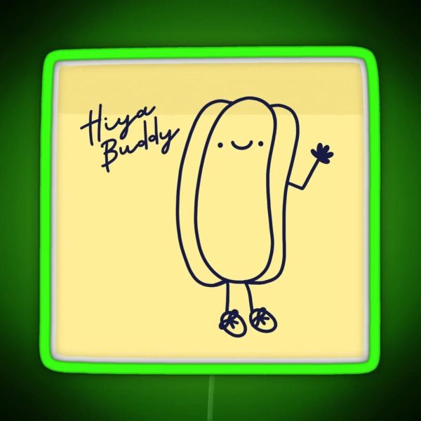 The Office Hiya Buddy Hotdog RGB Neon Sign