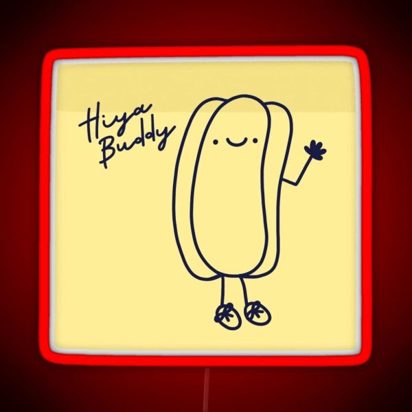The Office Hiya Buddy Hotdog RGB Neon Sign