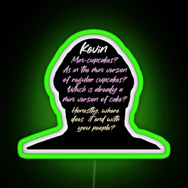 The Office Kevin Cupcake Quote Mini Cupcakes The Office RGB Neon Sign