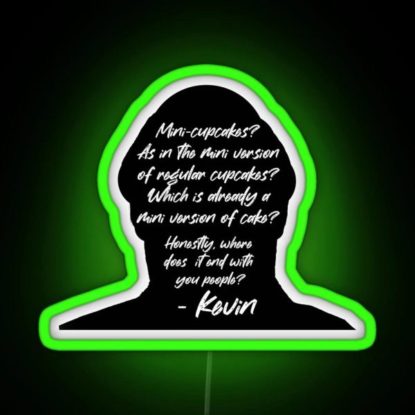 The Office Kevin Kevin Malone Kevin Cupcake Quote Mini RGB Neon Sign