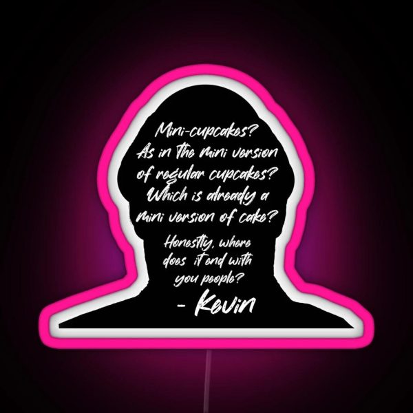 The Office Kevin Kevin Malone Kevin Cupcake Quote Mini RGB Neon Sign