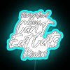 The Office's Kevin Malone from NBC's hit TV show, as depicted on a colorful RGB neon sign with the phrase "You Can't Eat C...