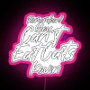 The Office Kevin Malone eating cat neon sign with RGB color scheme