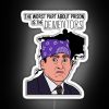 The Office" Neon Sign with Prison Mike quote in RGB colors, highlighting the dementor reference.