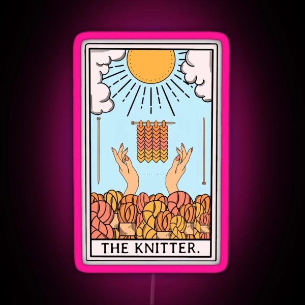 The Original Knitter Tarot Card RGB Neon Sign