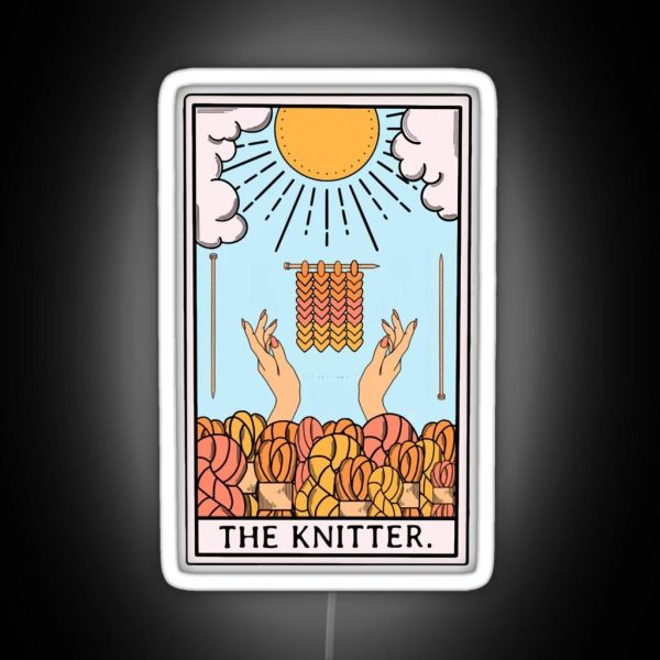 The Original Knitter Tarot Card RGB Neon Sign