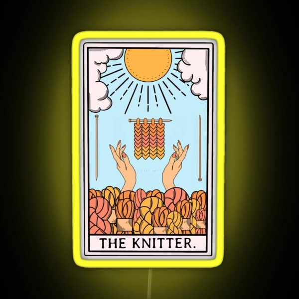 The Original Knitter Tarot Card RGB Neon Sign