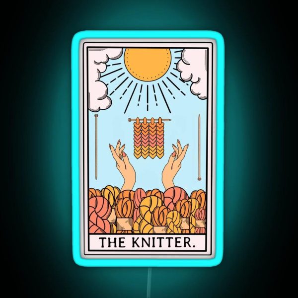 The Original Knitter Tarot Card RGB Neon Sign