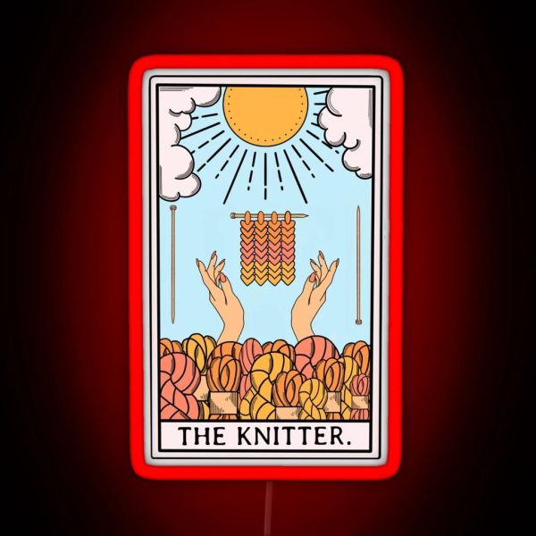 The Original Knitter Tarot Card RGB Neon Sign