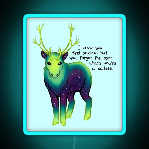 The Part Where You Re A Badass Galaxy Caribou RGB Neon Sign