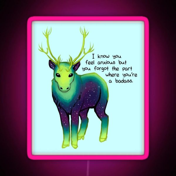 The Part Where You Re A Badass Galaxy Caribou RGB Neon Sign