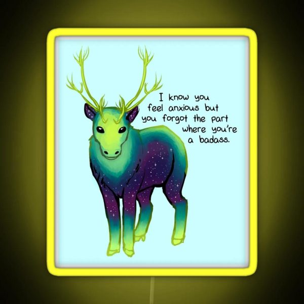 The Part Where You Re A Badass Galaxy Caribou RGB Neon Sign