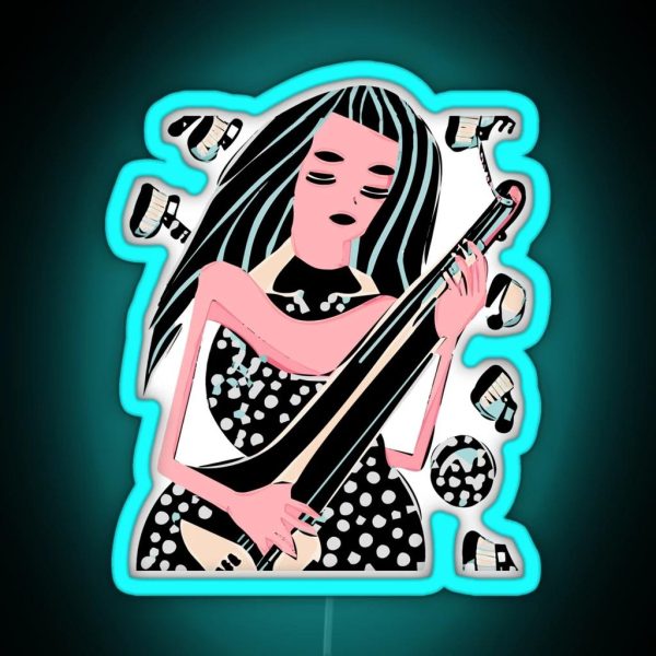 The Passionate Woman With The Guitar RGB Neon Sign