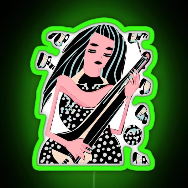 The Passionate Woman With The Guitar RGB Neon Sign