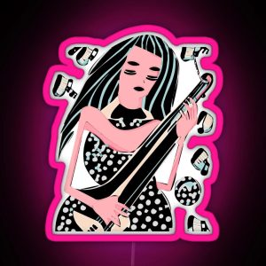 The Passionate Woman With The Guitar RGB Neon Sign