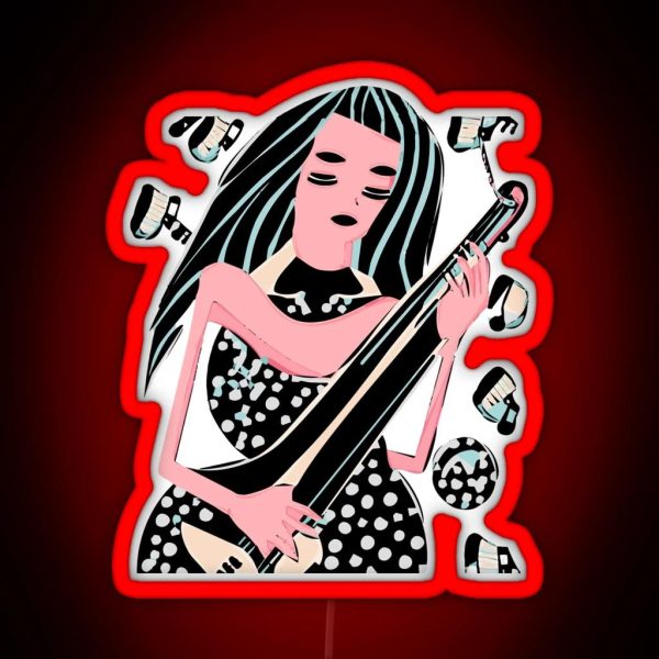 The Passionate Woman With The Guitar RGB Neon Sign