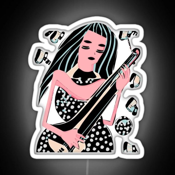 The Passionate Woman With The Guitar RGB Neon Sign