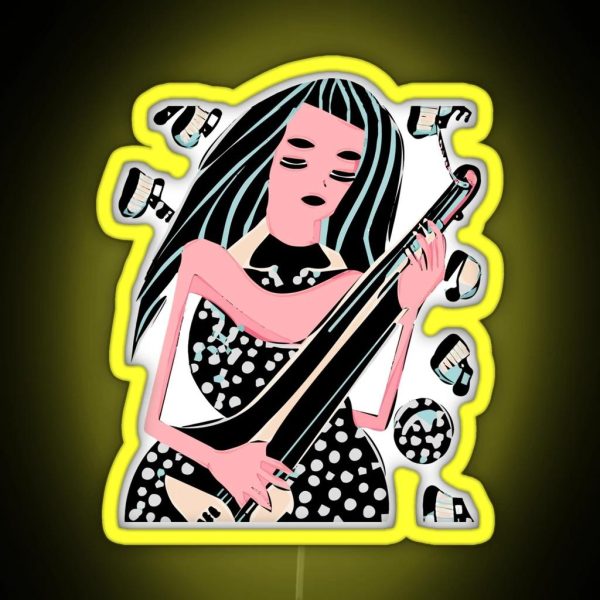 The Passionate Woman With The Guitar RGB Neon Sign