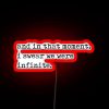 Neon sign reading 'The Perks of Being a Wallflower' in colorful, retro style.