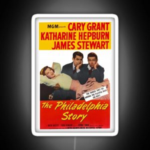 The Philadelphia Story Katherine Hepburn James Stewart Cary Grant RGB Neon Sign