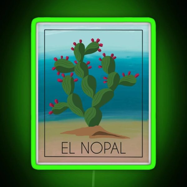 The Prickly Pear Cactus RGB Neon Sign