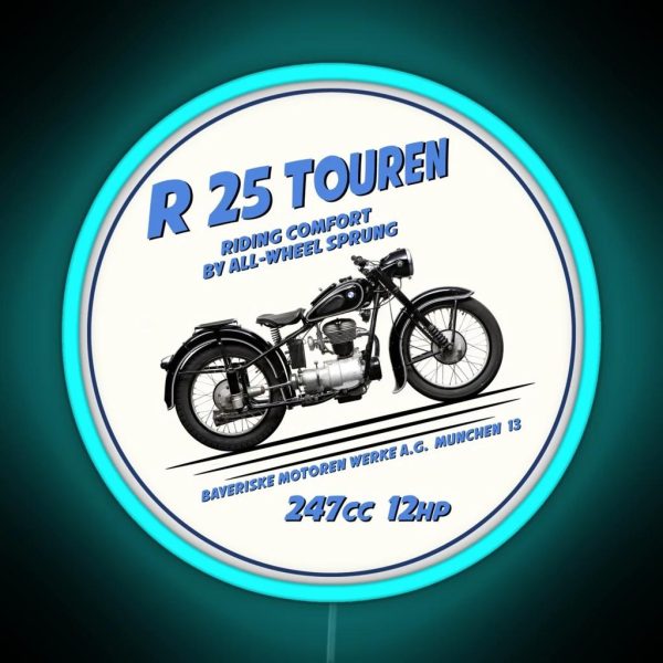 The R25 Classic Motorcycle RGB Neon Sign