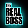 RGB neon sign with blue background, highlighting the phrase 'The Real Boss'