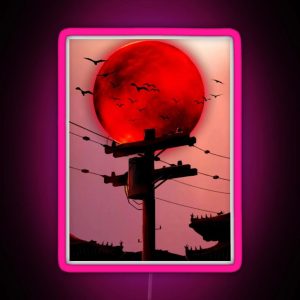 The Red Moon RGB Neon Sign