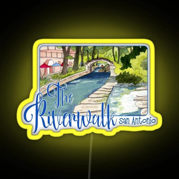 The Riverwalk San Antonio Texas RGB Neon Sign