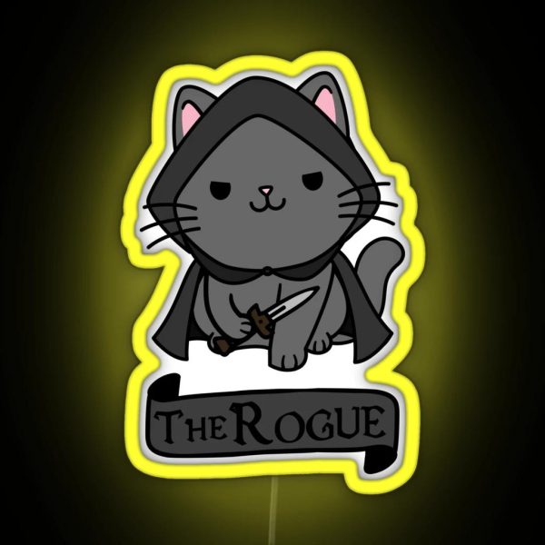 The Rogue Dnd Cat RGB Neon Sign