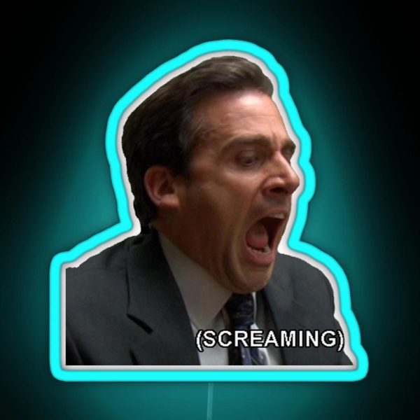 The Scream Michael Scott RGB Neon Sign