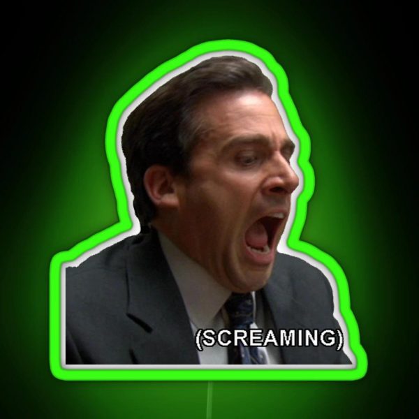 The Scream Michael Scott RGB Neon Sign