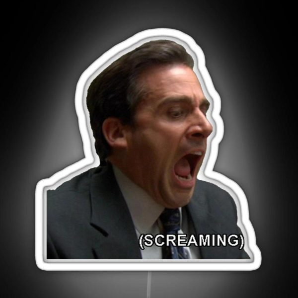 The Scream Michael Scott RGB Neon Sign