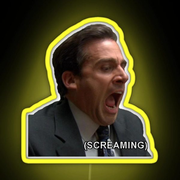 The Scream Michael Scott RGB Neon Sign