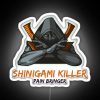 Neon sign featuring a white Shinigami Killer logo with RGB lighting.