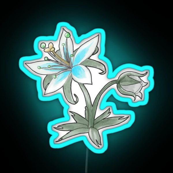 The Silent Princess Flower RGB Neon Sign