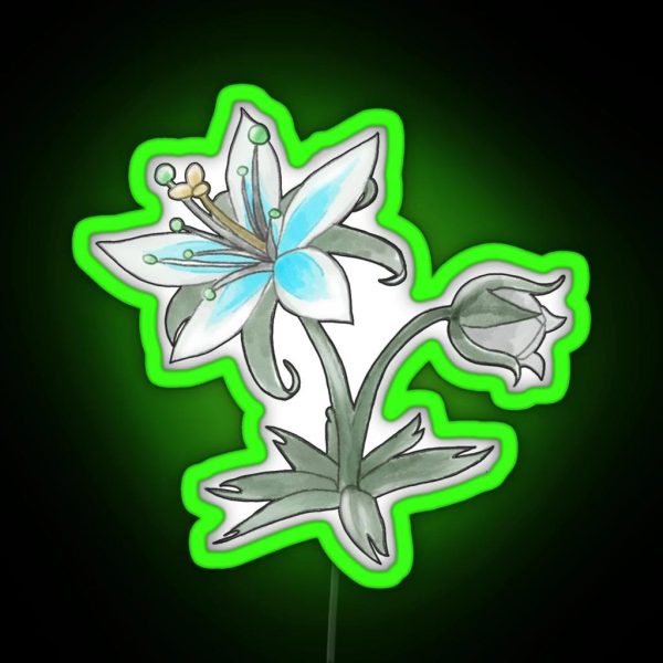 The Silent Princess Flower RGB Neon Sign