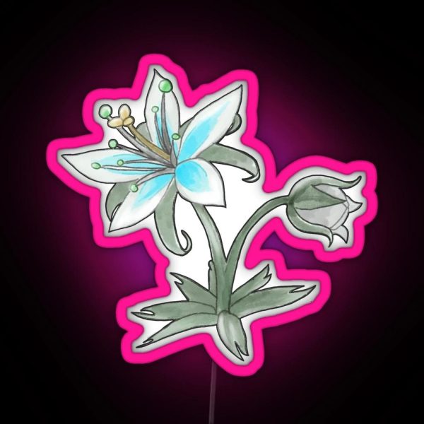 The Silent Princess Flower RGB Neon Sign