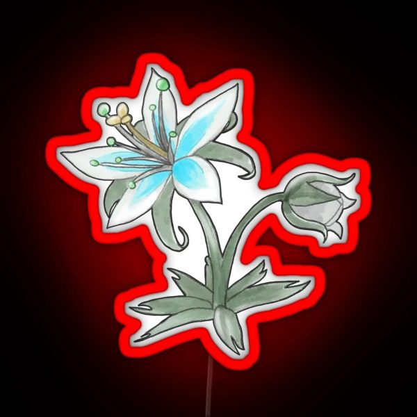 The Silent Princess Flower RGB Neon Sign