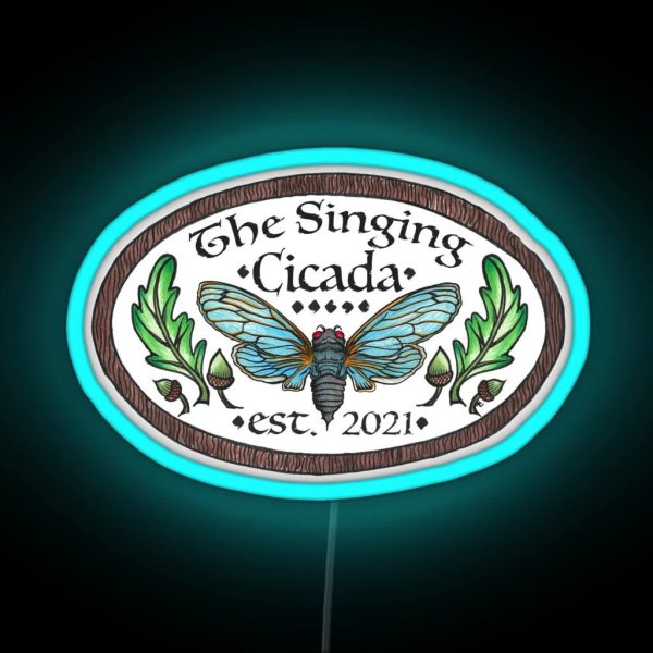 The Singing Cicada Vintage Sign RGB Neon Sign