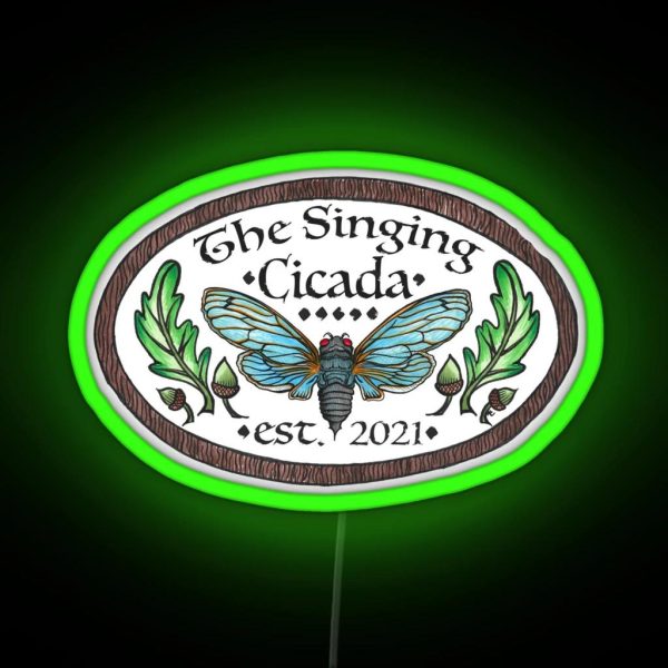 The Singing Cicada Vintage Sign RGB Neon Sign