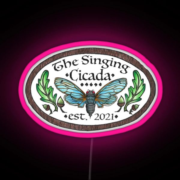 The Singing Cicada Vintage Sign RGB Neon Sign
