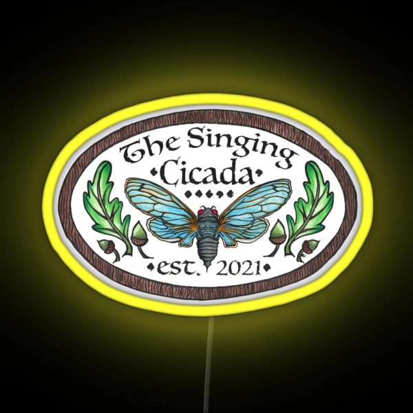 The Singing Cicada Vintage Sign RGB Neon Sign