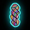 Neon sign reading 'The Skein is the Limit or Is It?' with blue RGB glow.