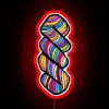 RGB neon sign with a playful message about limitations.