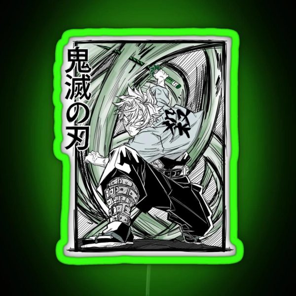 The Slayer Of Demons Sanemi Shinazugawa Wind RGB Neon Sign